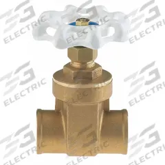 MILWAUKEE VALVE Gate Valve: 1 1/4 in, Brass, Non-Rising, Sweat x Sweat, 200 psi CWP, Wheel (MPN UP668 1-1/4"). Key specifications — Bonnet Material: Brass; Brand: MILWAUKEE VALVE; Wedge Material: Forged Brass.