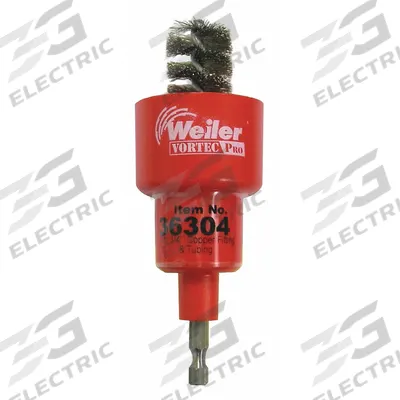 WEILER Spiral Brush Tool: Single Stem, Stainless Steel, 1 in Dia, 0.01 in Fill Dia - Inside/Outside Diameter Cleaning Brushes