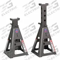 GRAY Jack Stand: Pin Adjustment, 100,000 lb Load Capacity, 32 in Max Extended Ht, 20 in Min Ht, 1 PR (MPN 25T-HF Stands). Key specifications — Base Shape: Square; Base Material: Steel; Saddle Shape: Rectangular; Brand: GRAY.
