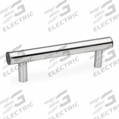JW WINCO Pull Handle: Threaded Holes, Rear-Mount, 16 in Mounting Hole Center to Center - Load-Rated Straight-Leg Tubular Pull Handles