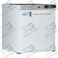 AMERICAN BIOTECH SUPPLY Lab Refrigerator: 1 cu ft, Tabletop, 1°C to 10°C, 19 1/4 in Overall Dp, Temp (MPN ABT-HC-UCFS-0104-LH). Key specifications — Door Opening Style: Left; Color: White; Alarm Type: Temperature; Manufacturer Part Number: ABT-HC-UCFS-0104-LH; Brand: AMERICAN BIOTECH SUPPLY; Product Type: Lab Refrigerator; Door Type: Swing Solid; Refrigerant Type: R-600a.