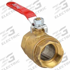 APPROVED VENDOR Manual Two-Way Ball Valve: 1 1/2 in, Brass, Straight, FIP x FIP, Full Port Ball Port (MPN 107-817). Key specifications — Brand: APPROVED VENDOR; Handle: Lever.