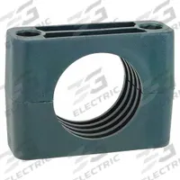 ZSI Vibration-Dampening Beta Clamp: Ribbed Bore, Steel Clamp, Polypropylene Cushion, For 1 Lines (MPN S4018S)