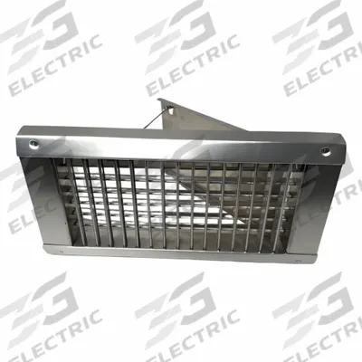AMERICAN LOUVER Grille: Louvered Grille, Silver, Mill, Aluminum, 9 1/4 in H, 27 1/8 in W - Surface-Mount Grilles