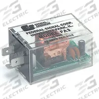 FEDERAL SIGNAL Automotive Flasher: 12V DC, Flasher Relay, 10 A Current Rating (MPN FA3-SC). Key specifications — Brand: FEDERAL SIGNAL; Includes: Hook-and-Loop Strap; Product Type: Flasher Relay; Voltage Rating: 12V DC.