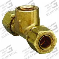 PARKER Compression Tee Fitting: 1/4 in OD x 1/4 in OD x 1/8 in Pipe Fitting Size, Brass, 10 PK (MPN 177CA-4-2). Key specifications — Brand: PARKER.