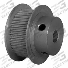 DAYTON Timing Pulley: Modified Curvilinear, Fixed, For GT Timing Belt Section, For 9 mm Belt Wd (MPN 42-2P09M6FA6). Key specifications — Brand: DAYTON; Finish: Clear Anodized; For Belt Series: Powerhouse®.