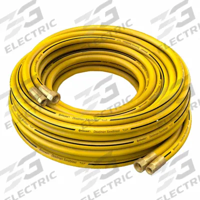 CONTINENTAL Abrasive Blasting Hose Assembly: 3/16 in ID, 200 psi, 105 ft Lg - Dual-Line Deadman Abrasive Blasting Hose Assemblies