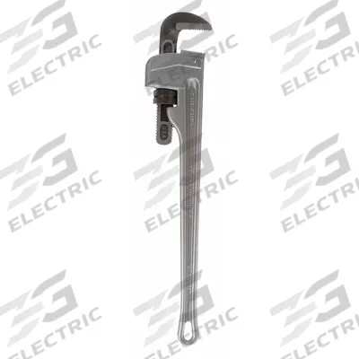 RIDGID Pipe Wrench: Aluminum, 3 in Jaw Capacity, Serrated, 24 in Overall Lg - Straight Pipe Wrenches