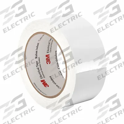 3M Electrical Tape: 2 in Wd, 72 yd Lg, 2.5 mil Thick, Polyester Film, Acrylic - Abrasion-Resistant Electrical Tape