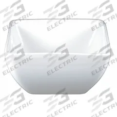 ITI Square Bowl: 14 oz Capacity, Porcelain, White (MPN FA-3). Key specifications — Microwaveable: No; Oven Safe: No; Brand: ITI; Material: Porcelain; Color: White; NSF Certified: No; Dishwasher Safe: No.