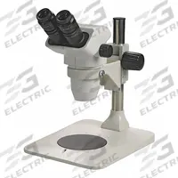 ACCU-SCOPE Microscope: Stereo, Binocular, 0.67X to 4.5X, 22 mm Optical Field of View, Std, Eyeguards (MPN 3075-PS). Key specifications — attr1026089: Standard; attr1026045: 11-13/32 in x 12-1/2 in; attr1026048: ACCU-SCOPE; attr1026055: Yes; attr1026068: 10X; attr1026078: 0.67X to 4.5X; attr1026095: 100 mm.