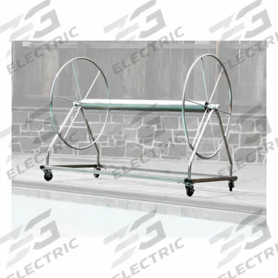 SPECTRUM Pool Line Reel: Silver, Stainless Steel, 60 1/8 in Overall Wd - Pool Lane Line Storage Reels & Accessories