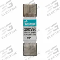 BUSSMANN Fuse: FNA Series, Midget, Time-Delay, 2 A, 250 V AC, 13/32 in x 1 1/2 in, Indicating (MPN FNA-2). Key specifications — Series: FNA; Brand: BUSSMANN.