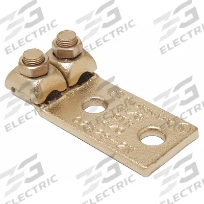 BURNDY Wire Connector: 4 AWG – 1 AWG Wire Sizes, 3/8 in Stud Size - Straight Mechanical Lugs