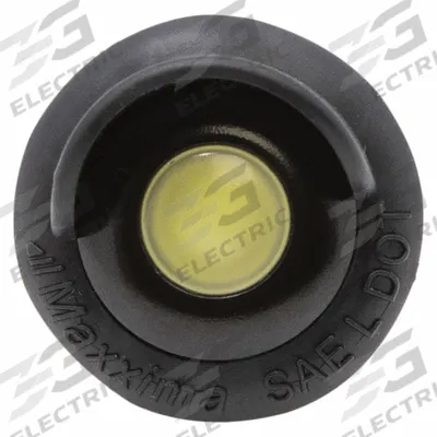 MAXXIMA License Plate Light: LED, License Plate Light, Amber, Round, 3/4 in Overall Dia - Vehicle License Plate Lights