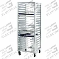 NEW AGE INDUSTRIAL Universal Stepped-Angle Pan Rack: 20 Slots, 3 in Betw Shelves, 24 1/2 in Wd, 1642. Key specifications — Brand: NEW AGE INDUSTRIAL; Material: Aluminum; Nesting: No; Pan Size: 15 x 20 in; Product Type: Universal Stepped Angle Pan Rack; NSF Certified: Yes; Full Size/Half Size: Full Size; Includes Top: No.