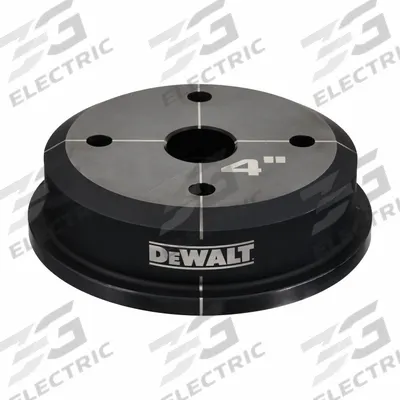 DEWALT Knockout Die: 10 ga Sheet Metal Capacity (Steel), 4 in Nominal Size, Round - DEWALT Knockout Punches & Dies