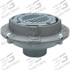 ZURN Floor Drain: 12 in Overall Dia, 4 in Nominal Pipe Size, No Hub, Cast Iron, Cast Iron, Slotted (MPN Z554-4NH). Key specifications — Connection Type: No Hub; Brand: ZURN; Includes: Sur-Set bucket.