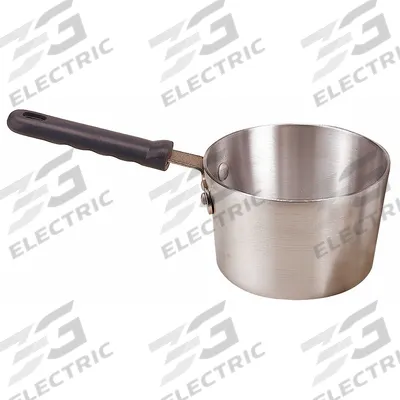 CRESTWARE Sauce Pan w/Cool Grip Handle: 5.5 qt Capacity, Aluminum, Riveted, Silver - Sauce Pans