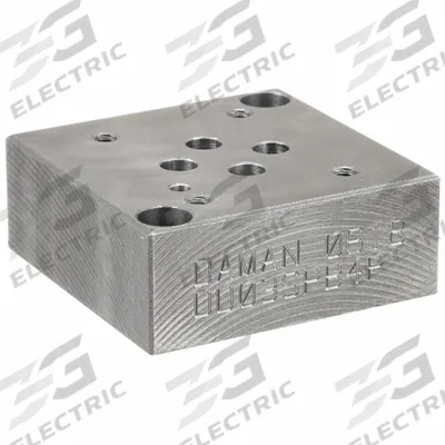 Parker Subplate Bottom Port: 5,000 psi Max Pressure, D03 NFPA Size, Ductile Iron - Valve Subplates