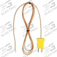 APPROVED VENDOR Bead Wire Temperature Probe: -40°F to 500°F /-40°C to 260°C, Type K, Needle Tip (MPN 4JPL8). Key specifications — Brand: APPROVED VENDOR; Cable Material: F46; Cable Length: 3 ft 3-3/8 in; Process Mounting Connection: Bolt; Maximum Wire Gauge: 30 AWG.