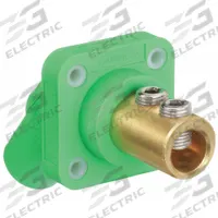 Single Pole Receptacle: Green, Angled Taper Nose Mating, Double Set Screw Termination, 400 A (MPN HBLFRAGN). Key specifications — Series: 16; Receptacle Gender: Female; Brand: HUBBELL.