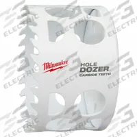 MILWAUKEE Hole Saw: 2 3/4 in Saw Dia., 4 Teeth per Inch, 1 5/8 in Max. Cutting Dp, Carbide Tipped (MPN 49-56-0731). Key specifications — attr1098070: 4; attr1098087: MILWAUKEE; attr1098073: 5/8"-18.