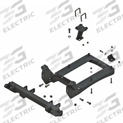 FISHER Mounting Kit: Mount Kit, XG850, Kubota, UTV, UTV, 84935/87500, 23 in Overall Dp - Required System Component 4: Mount Attachment Kits