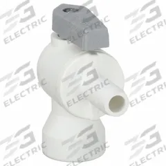 PARKER Manual Two-Way Ball Valve: 1/4 in, Polypropylene, Angle, Barb x FNPT, One-Piece, Lever (MPN PBPP6VFE4). Key specifications — Brand: PARKER; Handle: Lever.
