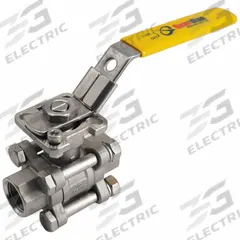 APPROVED VENDOR Manual Two-Way Ball Valve: 3 in, 316 Stainless Steel, Straight Valve Body, RPTFE (MPN 06Q091N04030). Key specifications — Brand: APPROVED VENDOR; Handle: Locking Lever.