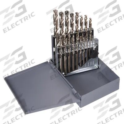 CHICAGO-LATROBE Jobber Length Drill Bit Set: 19 Pc, 1 mm to 10 mm by 0.5 mm - NAS-Spec Cobalt Jobber-Length Drill Bit Sets for Aerospace