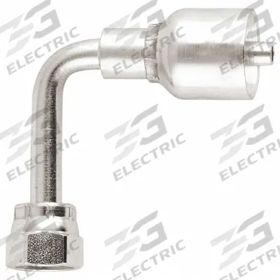 Parker Hydraulic Crimp Fitting: Steel x Steel, 90° Long Elbow, -16 For Hose Dash Size - Parker Crimp Hydraulic Hose Fittings with ORS Connection