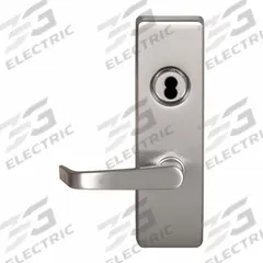 PRECISION Mechanical Exit Device Trim: 36 in Max Door Wd, Stainless Steel (MPN 3R04914ALHRB630). Key specifications — Color: Silver; Product Type: Mechanical Exit Device Trim; Brand: PRECISION; Outside Trim Type: Lever; Exit Device Style: Pull Plate; ADA Compliant: Yes.