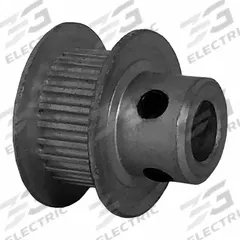 DAYTON Timing Pulley: Modified Curvilinear, Fixed, For GT Timing Belt Section, For 6 mm Belt Wd (MPN 24-2P06M6FA6). Key specifications — Brand: DAYTON; Finish: Clear Anodized; For Belt Series: Powerhouse®.