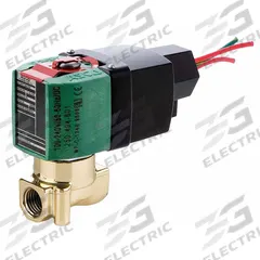 REDHAT Solenoid Valve: 2-Way, Normally Closed, 1/4 in Pipe Size, 100 to 240V AC/DC, High Flow (MPN 8262R202). Key specifications — Pipe Size: 1/4 in; Voltage: 100 to 240V AC/DC; Brand: REDHAT; Coil Enclosure: Without Junction Box.
