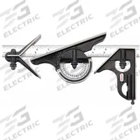 STARRETT Combination Square Set: SAE, Steel, Satin, 12 in Blade Lg (MPN C434-12-16R). Key specifications — attr1182179: Center/Reversible Protractor/Square; attr1182186: 1/64 in (Quick Reading); attr1182189: Satin; attr1182159: STARRETT; attr1182169: Steel.