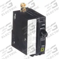 SQUARE D Miniature Circuit Breaker: 20 A, 120/240V AC, Single Phase, 10kA at 120/240V AC, 1 Poles (MPN QOB1201021). Key specifications — Phase: Single; Amps: 20 A; AC Voltage Rating: 120/240V AC; Max. AIR Rating: 10kA at 120/240V AC; For Use With: Square D NQOD Panelboards; Brand: SQUARE D.