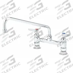 T&S BRASS Low Arc Laundry Sink Faucet: Brass, Centerset, Deck, 2 Mounting Holes, 18.39 gpm Flow Rate (MPN B-0221). Key specifications — Brand: T&S BRASS.