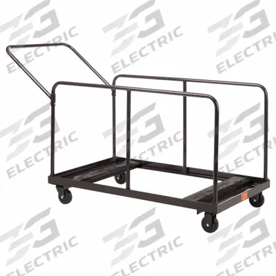 NATIONAL PUBLIC SEATING Table Cart: 660 lb, 47 1/2 in L x 27 3/4 in W x 31 1/4 in H - Carts with Vertical Divider Rail for Round & Rectangular Tables