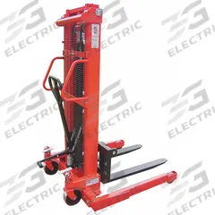 DAYTON Stacker: 2,000 lb, 36 in L x 4 in W Fork, 56 in L x 54 in W x 72 in H Overall Dim, Adj (MPN 4VME9). Key specifications — Width Across Forks: 8 in to 33-7/8 in; Brand: DAYTON.