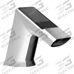 SLOAN Bathroom Sensor Faucet: BASYS, Cast Zinc, Chrome Finish, Single-Post, Solar, Back-Check Tee (MPN EFX375.000.0000). Key specifications — Brand: SLOAN; Includes: (4) AA Alkaline Battery; Series: BASYS.