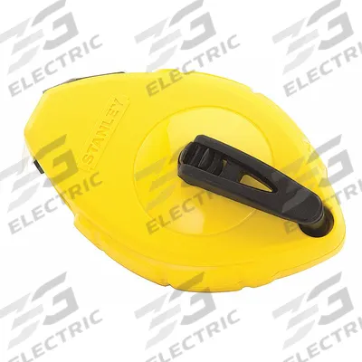 STANLEY Chalk Line Reel: 3:1, 100 ft Line Lg, Black/Yellow, 4 oz Fill Wt - Chalk Line Reels