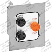 AMERICAN GARAGE DOOR SUPPLY Control Station: Open-Close-Stop, Momentary Contacts, Outdoor (MPN 3BFX). Key specifications — attr1070078: Back Box; attr92627: 3BFX; attr93592: AMERICAN GARAGE DOOR SUPPLY; attr1070071: Gate Operators; attr1070072: Momentary Contacts; attr1070073: Open-Close-Stop; attr1070075: Outdoor; attr1070080: Flush Mount.