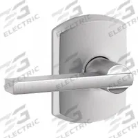 SCHLAGE RESIDENTIAL Door Lockset: Passage Lever Locksets, Chrome, ADA Compliant (MPN F10 LAT 626 GRW). Key specifications — Ligature Resistance: Not Ligature-Resistant; Brand: SCHLAGE RESIDENTIAL; Lockset Function ANSI Code: F75; Visual Indicator Message: No Message; Lockset Style: Greenwich; ADA Compliant: Yes; Finish: Satin Chromium-Plated : Brass.