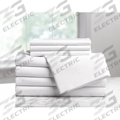 MARTEX Fitted Sheet: Queen, 80 in Overall Lg, 60 in Overall Wd, T200, Fresh White - Martex DryFast Sheets