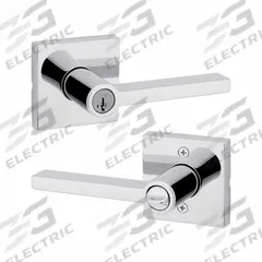 KWIKSET Door Lever Lockset: Office Lever Locksets, Chrome, ADA Compliant (MPN 740HFL-SQT-26-SMT-6AL-RCS). Key specifications — attr1024149: Not Ligature-Resistant; attr1011488: KWIKSET; attr1011524: No Message; attr1011506: Rose; attr1011485: Yes; attr1059461: Bright Chromium-Plated : Zinc.