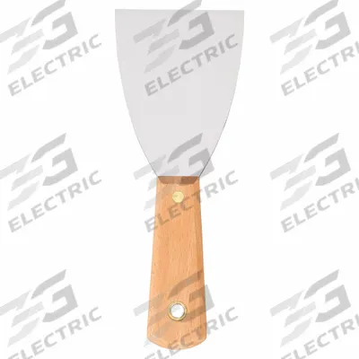 WESTWARD Scraper: Bld. Mat. Carbon Steel, Hdl. Mat. Wood, Flex, Tapered Bld. Shape - Standard Scrapers