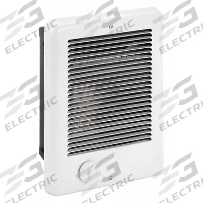CADET Recessed Electric Wall-Mount Heater: 1000/750 W, 240/208V AC, Single Phase - Compact Recessed Electric Wall Heaters