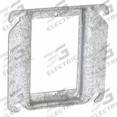 RACO Plaster Ring: Raised, 1/2 in Raised Ht, Steel, 4 in Overall Lg, 4 in Overall Wd (MPN 782). Key specifications — Brand: RACO; Material: Steel; Cover Design: Raised.